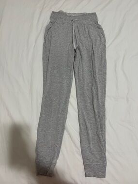 lululemon athletica Light Gray Ribbed Jogger Pants